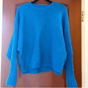 Pink Rose Vibrant Blue Women's Sweater